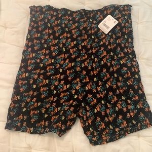 Free People intimately one sz md floral stretch shorts! NWT!